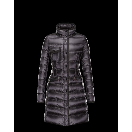 Moncler HERMIFUR Ultralight Turtleneck Black Coats Nylon/Racoon Womens 41456718AR