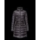 Moncler HERMIFUR Ultralight Turtleneck Black Coats Nylon/Racoon Womens 41456718AR