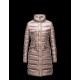 Moncler HERMIFUR Ultralight Turtleneck Dove grey Coats Nylon/Racoon Womens 41456718XN