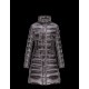 Moncler HERMIFUR Ultralight Turtleneck Steel grey Coats Nylon/Racoon Womens 41456718CD