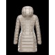 Moncler HERMINE Ultralight Turtleneck Beige Coats Nylon Womens 41378010UK