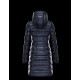 Moncler HERMINE Ultralight Turtleneck Blue Coats Nylon Womens 41378010CV