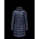 Moncler HERMINE Ultralight Turtleneck Blue Coats Nylon Womens 41378010CV