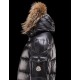 Moncler Hubert Ultralight Fur Trimmed Black Jackets Wool/Polyamide Mens 41236416HV