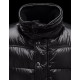 Moncler Hubert Ultralight Fur Trimmed Black Jackets Wool/Polyamide Mens 41236416HV