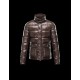 Moncler Hubert Ultralight Fur Trimmed Dark brown Jackets Wool/Polyamide Mens 41236416OM