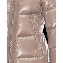 Moncler ILAY Turtleneck Dove grey Jackets Lacquered Nylon Womens 41456710GX