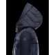 Moncler JACOB Detachable Hood Turtleneck Dark blue Jackets Wool Techno Fabric Mens 41456709SQ