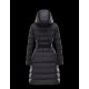 Moncler LANOUX Detachable Turtleneck Black Coats Nylon Womens 41472649FU