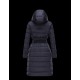 Moncler LANOUX Detachable Turtleneck Dark blue Coats Nylon/Polyester Womens 41472649TK