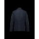 Moncler LARRY Double-Breasted Lapel Collar Dark blue Overcoats Polyester/Polyamide Mens 41459675VQ