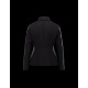 Moncler LAUN Classic Neckline Black Overcoats Virgin Wool/Polyamide Womens 41466436VU