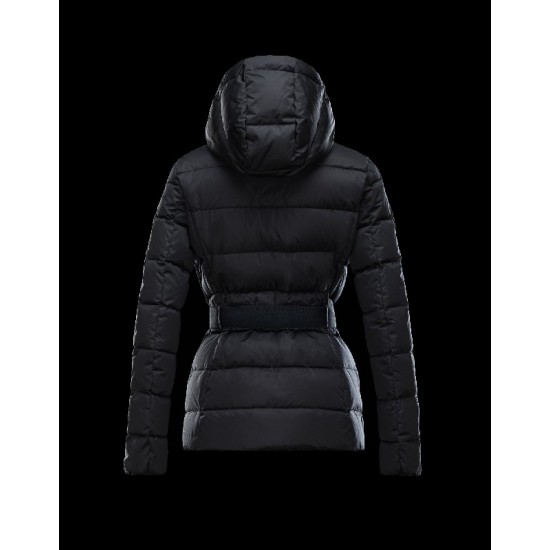 Moncler LAVAUD Detachable Turtleneck Black Jackets Nylon/Polyester Womens 41460688KA