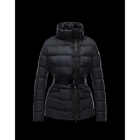 Moncler LAVAUD Detachable Turtleneck Black Jackets Nylon/Polyester Womens 41460688KA