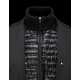 Moncler LESPARRE Detachable Lapel Collar Black Coats Techno Fabric Mens 41456696TU