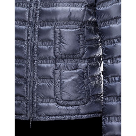 Moncler LISSY Ultralight Round Collar Blue Jackets Techno Fabric/Polyamide Womens 41338938FJ