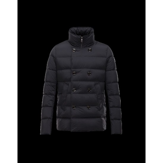 Moncler LOIRAC Detachable Hood Turtleneck Black Jackets Elastane/Nylon Mens 41378031GH