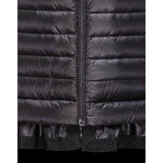 Moncler LUCILA Ultralight Round Collar Black Waistcoats Nylon/Polyamide Womens 41414160XP