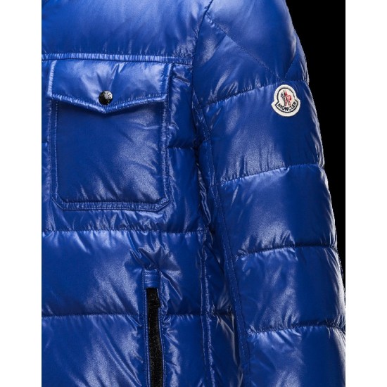 Moncler MATTHEW Classic Neckline Bright blue Jackets Nylon Mens 41456707RN