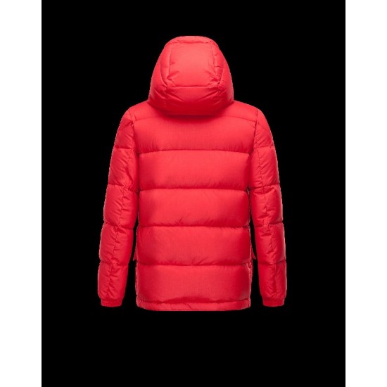 Moncler MONTCLAR Ultralight Turtleneck Red Jackets Cotton Mens 41456716QJ