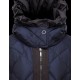 Moncler MOUCHE Detachable Turtleneck Dark blue Coats Techno Fabric/Polyester Womens 41473460DM