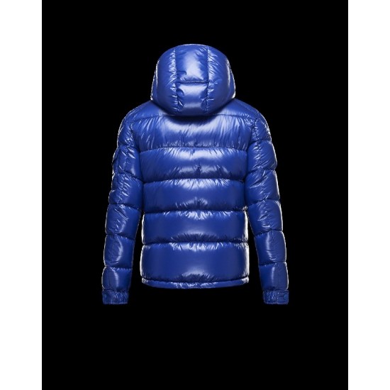 Moncler Maya Detachable Hood Azure Jackets Nylon/Polyamid Mens 41236584WH