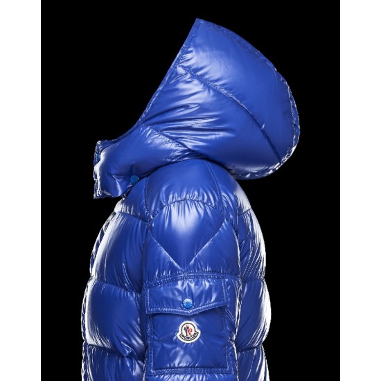 Moncler Maya Detachable Hood Azure Jackets Nylon/Polyamid Mens 41236584WH