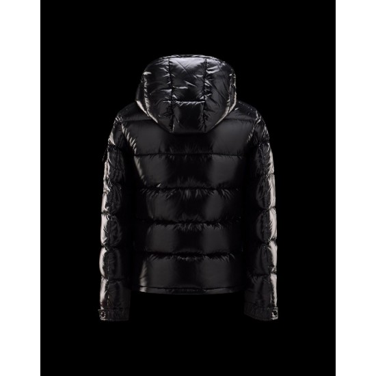 Moncler Maya Detachable Hood Black Jackets Nylon/Polyamid Mens 41236584HD