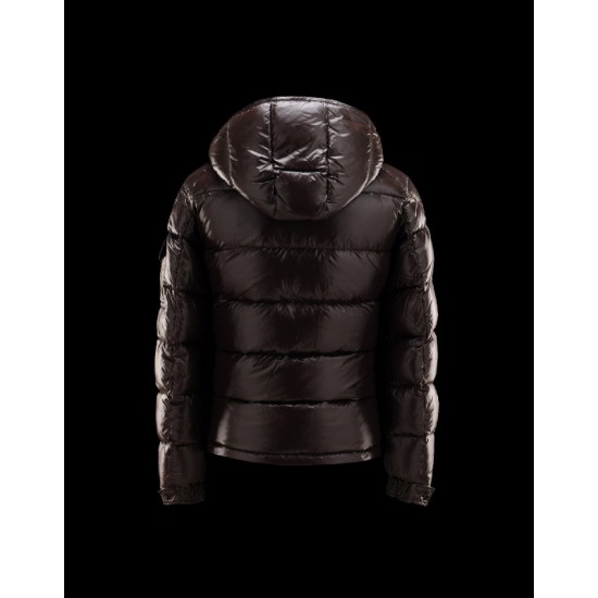 Moncler Maya Detachable Hood Dark brown Jackets Nylon/Polyamid Mens 41236584SX