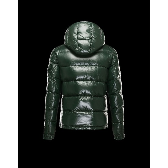 Moncler Maya Detachable Hood Green Jackets Nylon/Polyamid Mens 41236584QX