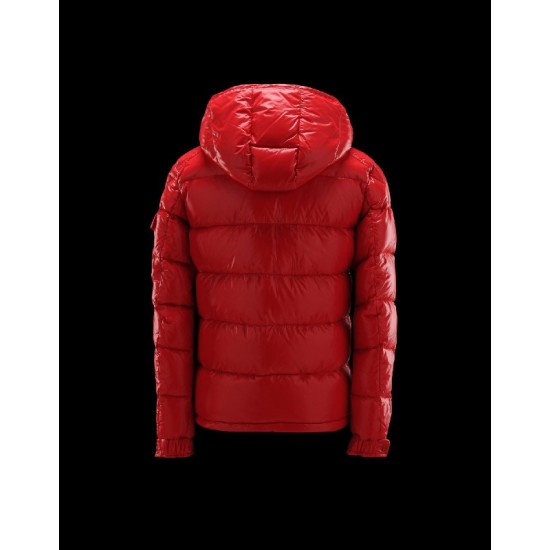 Moncler Maya Detachable Hood Red Jackets Nylon/Polyamid Mens 41236584SE