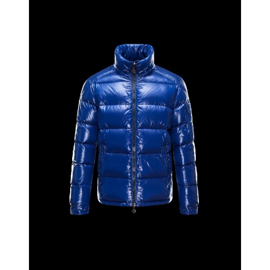 Moncler Maya Detachable Hood Slate blue Jackets Nylon/Polyamid Mens 41236584WA