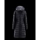 Moncler Moka Detachable Hood Blue Coats Lacquered Nylon Womens 41224531MN