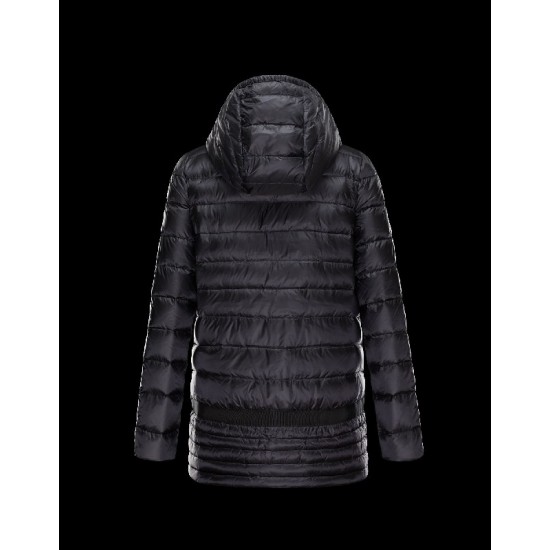 Moncler NARLAY Ultralight Turtleneck Black Coats Nylon Womens 41457282TO