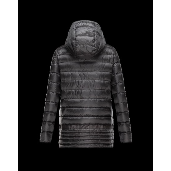 Moncler NARLAY Ultralight Turtleneck Steel grey Coats Nylon Womens 41457282IL