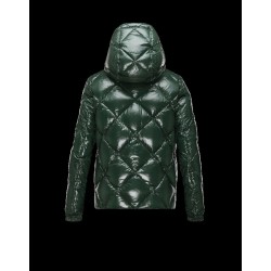 Moncler NEWMAN Detachable Hood Turtleneck Dark green Jackets Nylon/Polyamid Mens 41456744NQ