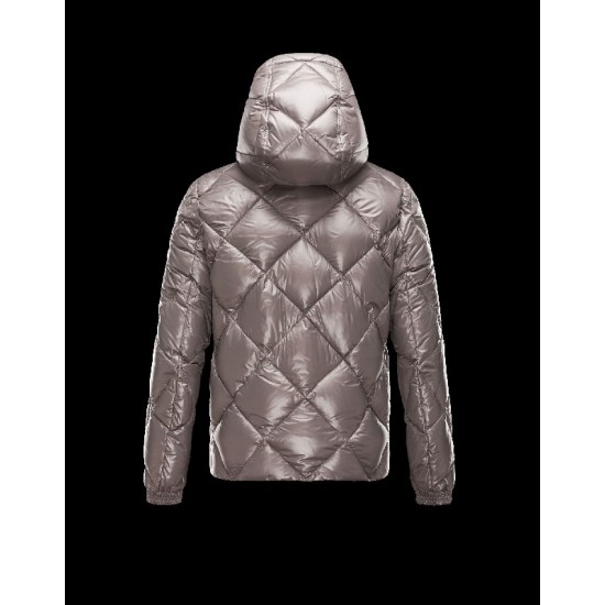 Moncler NEWMAN Detachable Hood Turtleneck Dove grey Jackets Nylon/Polyamid Mens 41456744SG