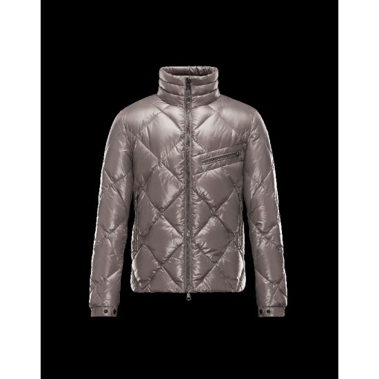 Moncler NEWMAN Detachable Hood Turtleneck Dove grey Jackets Nylon/Polyamid Mens 41456744SG