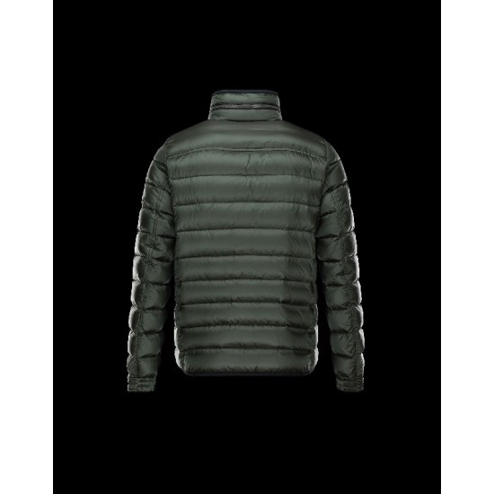 Moncler NORBERT Concealed Hood Turtleneck Dark green Jackets Nylon/Polyamid Mens 41378019PT