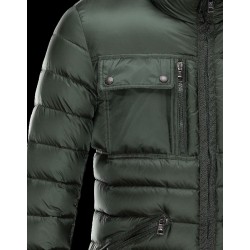 Moncler NORBERT Concealed Hood Turtleneck Dark green Jackets Nylon/Polyamid Mens 41378019PT