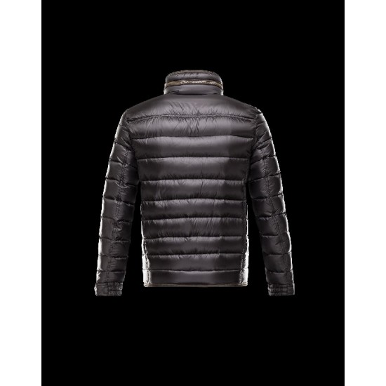 Moncler NORBERT Turtleneck Black Jackets Nylon/Polyamid Mens 41378019WP