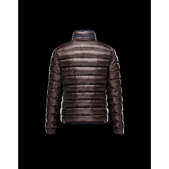 Moncler NORBERT Turtleneck Dark brown Jackets Nylon/Polyamid Mens 41378019TI