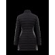 Moncler NOUES Classic Neckline Broadcloth Collar Black Coats Techno Fabric Womens 41457415FM