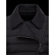 Moncler NOUES Classic Neckline Broadcloth Collar Black Coats Techno Fabric Womens 41457415FM