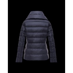 Moncler PALAS Double-Breasted Turtleneck Dark blue Jackets Nylon Womens 41457361OC