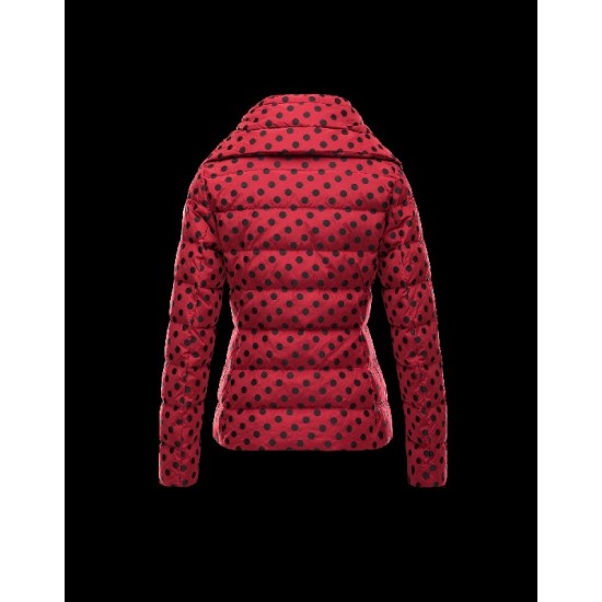 Moncler PALAS Double-Breasted Turtleneck Maroon Jackets Techno Fabric/Polyester Womens 41473455FI