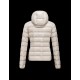 Moncler PLANE Detachable Hood Double-Breasted Ivory Jackets Lacquered Nylon Womens 41382558BV