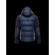 Moncler REPUBLIQUE Fixed Hood Turtleneck Blue Jackets Wool Technical Nylon Mens 41311180PJ