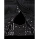 Moncler REPUBLIQUE Turtleneck Fixed Hood Black Jackets Wool Nylon Mens 41311180TN