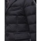 Moncler ROUILLAC Detachable Lapel Collar Black Overcoats Elastane/Nylon Mens 41377883HS